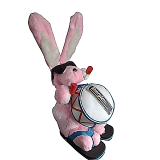 Energizer Bunny Advertising Large Plush with Flip Flops and Drum Sticks