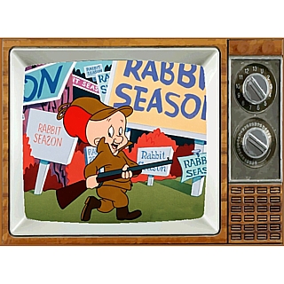 Cartoon Character Collectibles - Looney Tunes Elmer Fudd Rabbit Season Metal TV Magnet