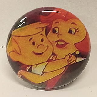 Cartoon Collectibles - The Jetsons - Elroy and Jane Jetson Pinback Button