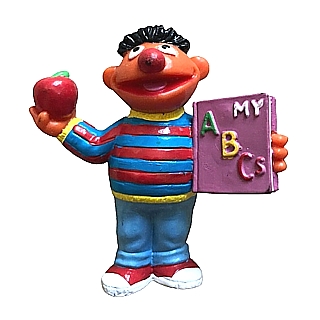 Sesame Street - Ernie My ABCs Book Figure with Apple
