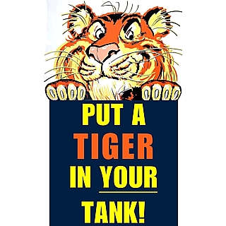 Ad Icons from the 1970's  Collectibles - Esso Tiger Put a Tiger In Your Tank Metal Magnet