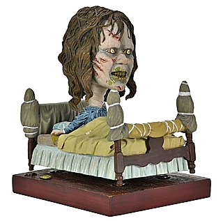 The Exorcist Possessed Regan in Bed Head Knockers Bobblehead by NECA