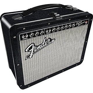 Music Collectibles - Fender Guitar Amp Metal Embossed Tin Tote Lunch Box