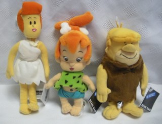 Flintstones Collectibles - Wilma and Pebbles Flintstone and Barney Rubble Plush Beanies
