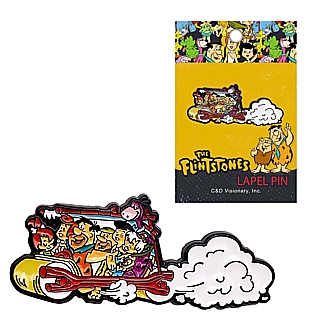 Flintstones Collectibles - The Flintstones Cast in Car Enameled Metal Lapel Pin / Tie Tack