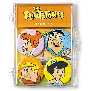 Cartoon Collectibles - The Flintstones Set of 4 Round Magnets
