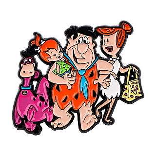 Television Character Collectibles - Hanna Barbera's The Flintstones Family Metal Enamel Lapel Pin or Tie Tack