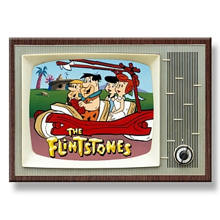 Flintstones Collectibles - Fred Flintstone and Barney Rubble Meet Great Gazoo Metal Magnet