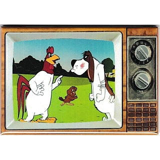 Television Character Collectibles - Looney Tunes Foghorn Leghorn, Henery Hawk and Barnyard Dog Metal TV Magnet