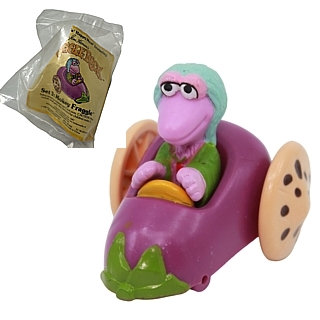 Jim Henson Collectibles - Fraggle Rock Mokey in Eggplant Vehicle 1988 McDodnalds Happy Meal Toy