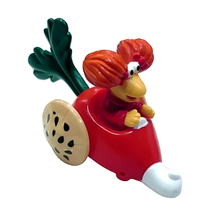 Jim Henson Collectibles - Fraggle Rock Red in Radish Vehicle McDonalds Vehicle 1988 Happy Meal Toy