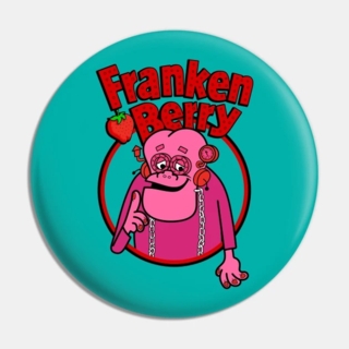 General Mills Monster Cereal Collectibles - Franken Berry Metal Pinback Button