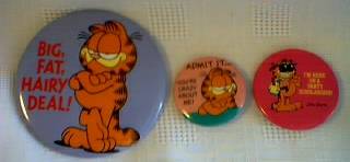 Garfield Collectibles - Garfield Pinback Buttons