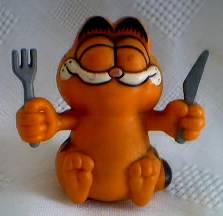 Garfield Collectibles - Garfield Knife and Fork Eating Figure
