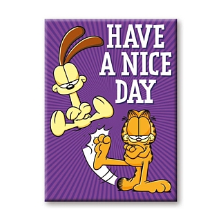 Garfield Collectibles - Garfield and Odie Have a Nice Day Metal Magnet