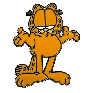 Garfield Collectibles - Garfield I Don't Care Metal Enamel Lapel Pin or Tie Tack