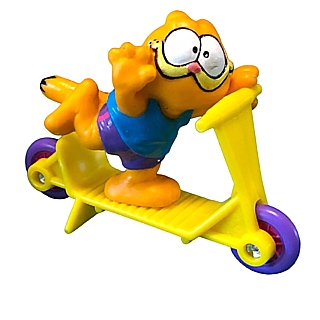 Garfield Collectibles - Garfield on Yellow Scooter 1989 McDonalds Happy Meal Toy