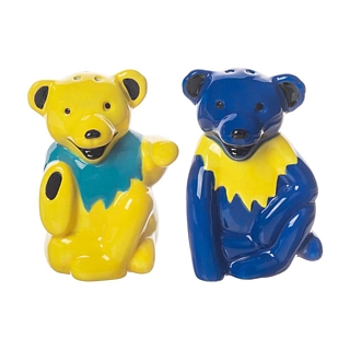 Grateful Dead Collectibles - Grateful Dead Dancing Bears Sculpted Ceramic Salt and Pepper Shakers