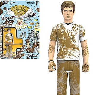 Rock and Roll Collectibles - Green Day Mike Dirnt Mud Fight ReAction Figure