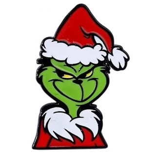 Christmas Movies Collectibles - How Grinch Stole Christmas - The Grinch with Evil Grin Metal Enamel Pin