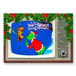 Cartoon Characters Collectibles - Doctor Seuss How the Grinch Stole Christmas Large Metal TV Fridge Magnet