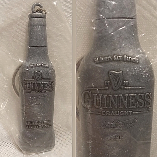 Beer Advertising Collectibles - Guinness Metal Keychain Bottle Opener