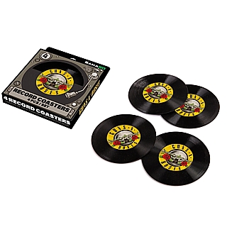 Rock and Roll Collectibles - Guns N' Roses Logo Record Shaped Drink Coasters