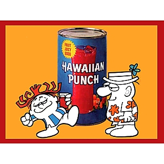 1970's Advertising Icons Collectibles - Hawaiian Punch Punchy and Oaf Metal Magnet