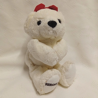 Hershey Advertising Collectibles - Hershey Soft Plush White Bear Beanie