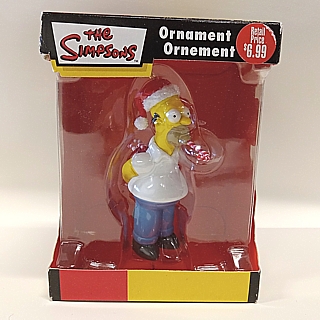 The Simpsons Collectibles - Homer Simpson Candy Cane in Mouth Holiday XMas Ornaments