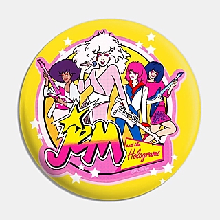 1980's Cartoon Collectibles - Jem and the Holograms Metal Pinback Button