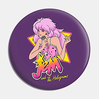 1980's Cartoon Collectibles - Jem and the Holograms Metal Pinback Button