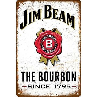 Liquor Advertising Collectibles - Jim Beam Metal Tavern Sign