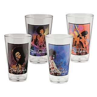 Rock and Roll Collectibles - Jimi Hendrix Purple Haze Collectible Pint Glasses