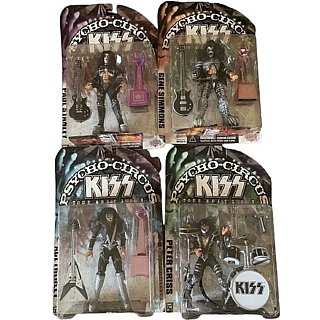 Rock and Roll Collectibles - Kiss Gene Simmons, Paul Stanley, Ace Frehley, Peter Criss Psycho Circus Figures