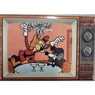 Saturday Morning Cartoon Collectibles - Klondike Kat and Savoie-Faire Metal TV Magnet
