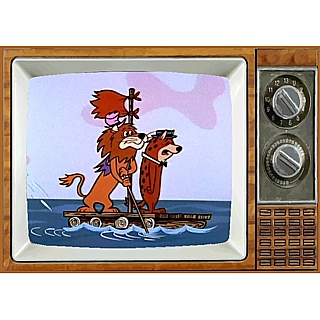 Television Cartoon Character Collectibles - Hanna Barbera's Lippy the Lion and Hardy Har Har TV Magnet