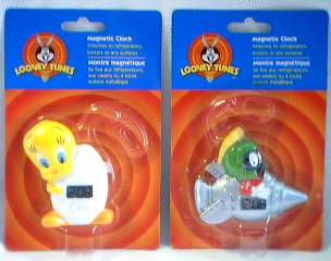 Looney Tunes Collectibles - Marvin the Martian and Tweety Bird LCD Magnetic Clocks