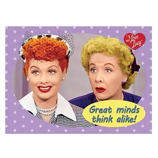 Lucille Ball - I Love Lucy Great Minds Think Alike! Magnet with Ethel Mertz