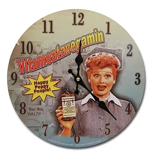 Lucille Ball - I Love Lucy Vitameatavegamin Wall Clock