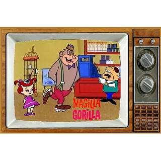 Television Character Collectibles - Hanna Barbera's Magilla Gorilla, Mr. Peebles and Ogee TV Magnet