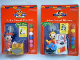 Disney Collectibles - Mickey Mouse Action Gumball Dispenser Pirate Hockey