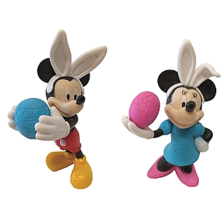 Disney Movie Collectibles - Mickey Mouse and Minnie Mouse with Easter Eggs Greenbrier PVC FIgure Set