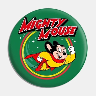 Classic Cartoons Collectibles - Mighty Mouse Pinback Button