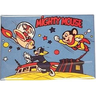 Cartoon Collectibles - Mighty Mouse Metal Magnet