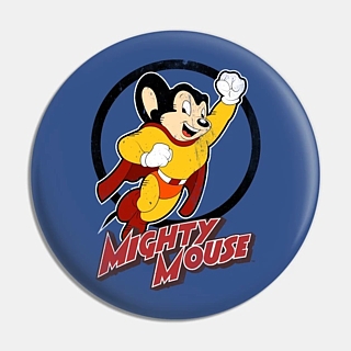 Classic Cartoons Collectibles - Mighty Mouse Pinback Button