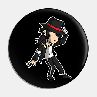Pop Music Collectibles - King of Pop Michael Jackson Cartoon Billie Jean  Pinback Button