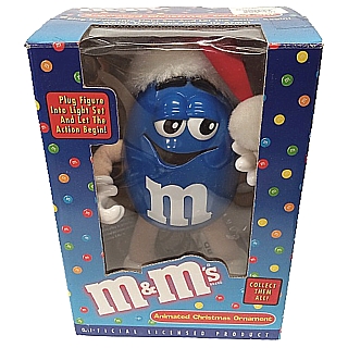 Advertising Collectibles - M & M Blue Animated Christmas Ornament