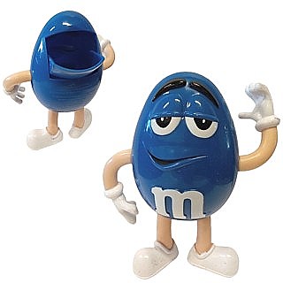 Advertising Collectibles - M & M Blue Bendy Figure with Candy Storage
