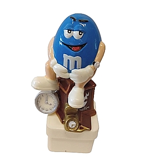 Advertising Collectibles - M & M Blue Clocks Square Base Topper